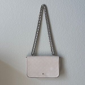 Tory Burch White Shoulder Bag with Chain Strap